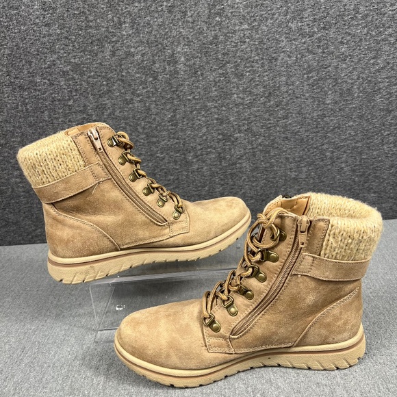 CLIFFS BY WHITE MOUNTAIN Womens Hearty Cushioned Hiker Ankle Boots 9.5 Side Zip - Picture 3 of 11